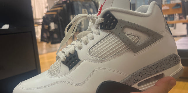 Jordan 4 White Cement Pre Owned No Box