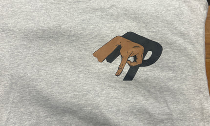 Palace grey fingers down tee