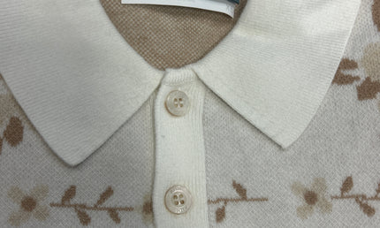 Kith brown flowers white crewneck