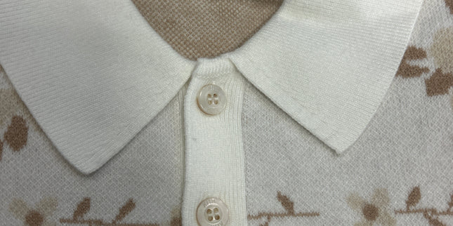 Kith brown flowers white crewneck