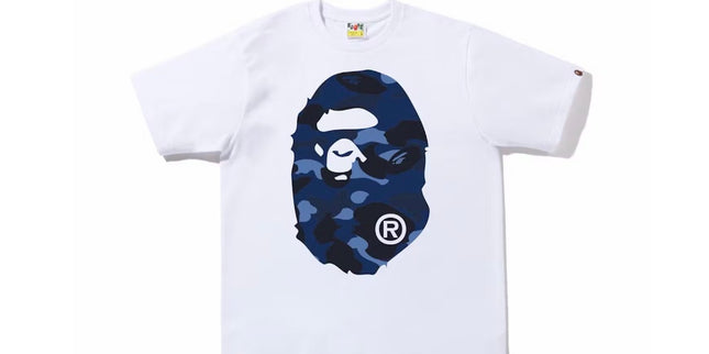 Bape Camo Ape Head White Blue