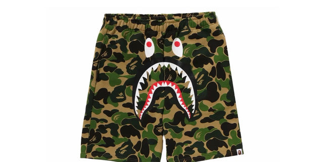 Bape ABC Camo Shark Shorts Green