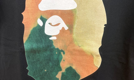 Bape Tee Ape Head Black Mulit-Color