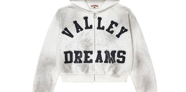 Vale Forever Classico Zip Up Hoodie White