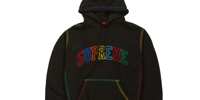 Supreme Hoodie Collard Black
