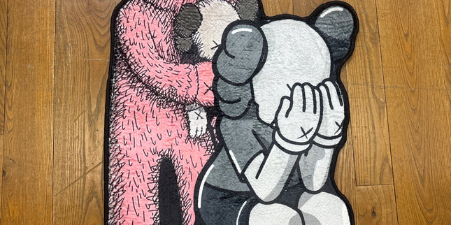 Kaws Pink Sitting Rug