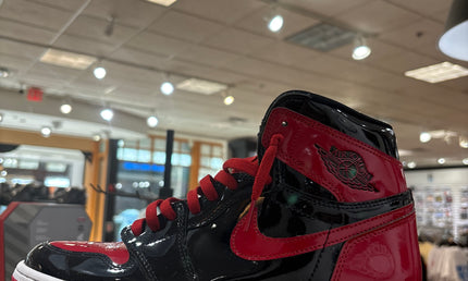 Jordan 1 High Patent Bred Pre Owned No Box