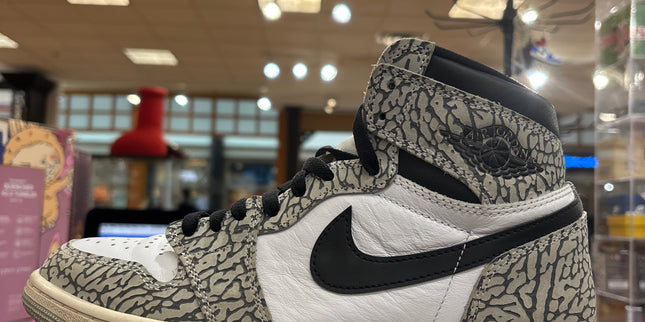 Jordan 1 High White Cement Pre Owned No Box