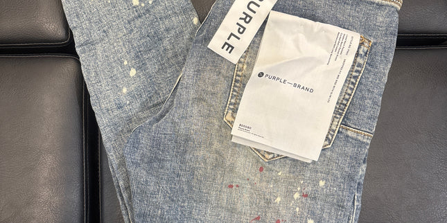 Purple Jeans Vintage Spotted Indigo