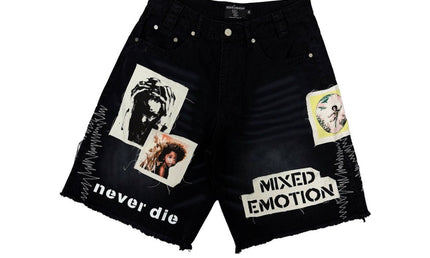 Mixed Emotion Black Chaos Shorts