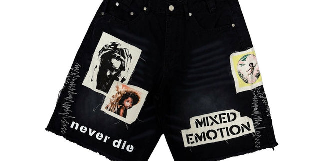 Mixed Emotion Black Chaos Shorts