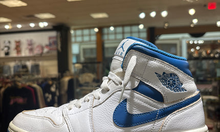 Jordan 1 Mid Industrial Blue Pre Owned No Box