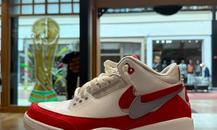 Jordan 3 Tinker White University Red Pre Owned