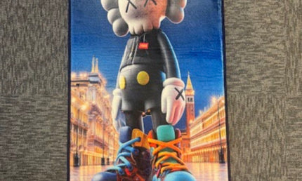 Kaws Big Boot Colorful Rug