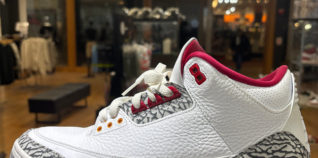 Jordan 3 Cardinal Red Pre Owned