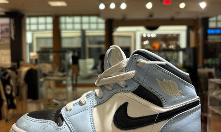 Jordan 1 Mid Ice Blue GS Pre Owned No Box