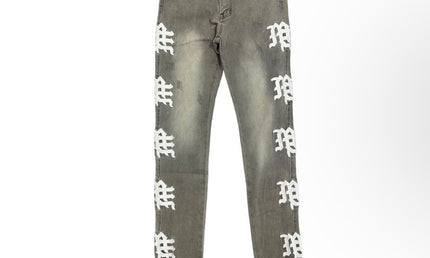Mixed Emotion Ash Grey Monogram Denim