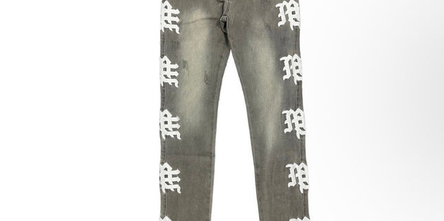 Mixed Emotion Ash Grey Monogram Denim
