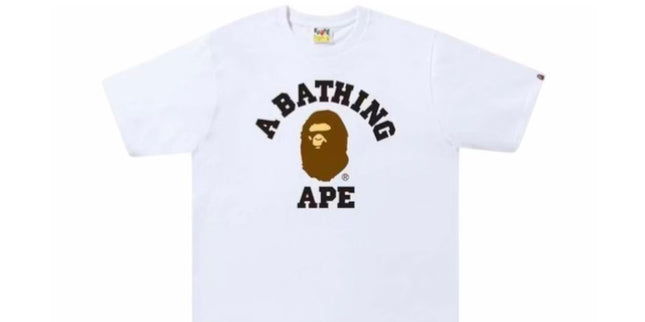 Bape College Tee White