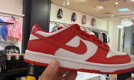 Nike dunk low white university red GS