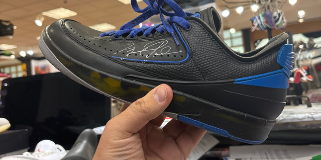 Off white Jordan 2 low black varsity Royal pre owned no box