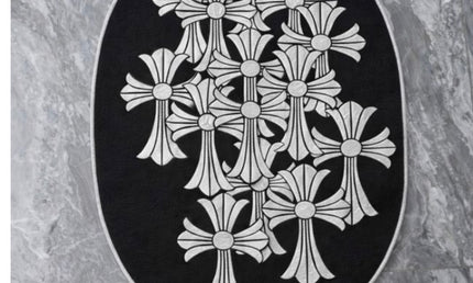Chrome Heart Black/White Cross Rug