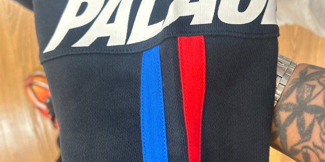Navy line palace hoodie