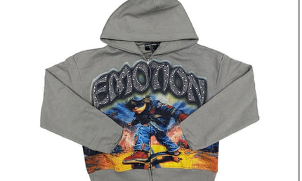 Mixed Emotion Last Ride Rhinestone Hoodie
