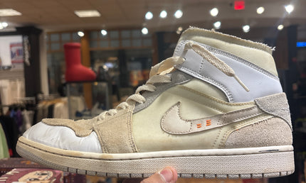 Jordan 1 Mid SE Craft Inside Out White Grey Pre Owned No Box