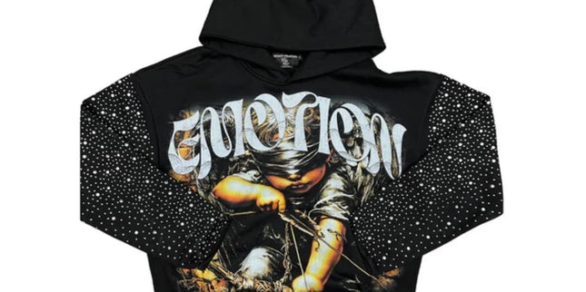 Mixed Emotion Archer Rhinestone Hoodie