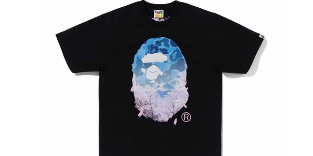 Bape Sakura Ape Head Tee Black