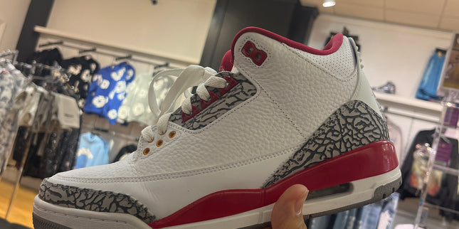 Jordan 3 Cardinal Red Pre Owned