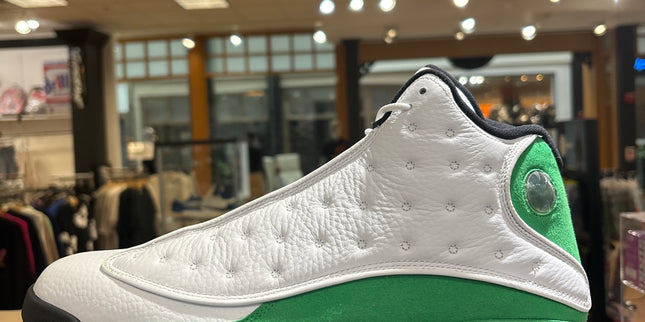 Jordan 13 White Lucky Green Pre Owned No Box