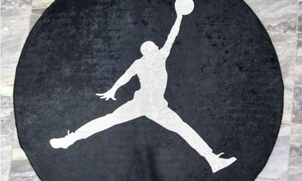 Jumpman Circle Black Rug