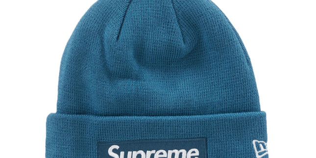 Supreme New Era Box Logo Beanie Blue