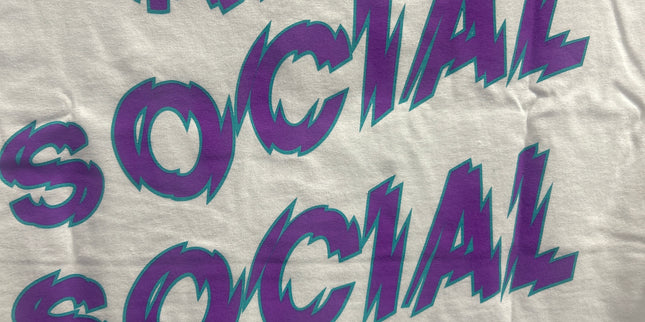 ASSC white purple/blue tee