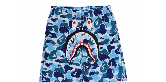 Bape ABC Camo Shark Shorts Blue