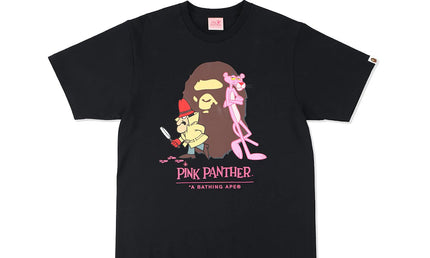 Bape Tee Pink Panther Head Black