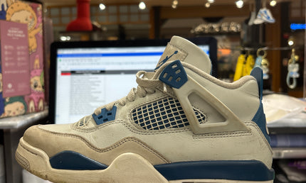 Jordan 4 Military Blue GS Pre-Owned No Box No Insoles