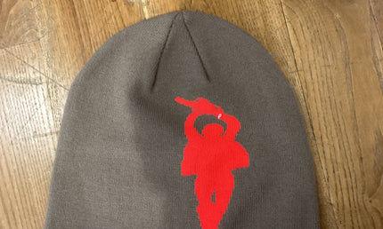 333 half evil brown beanie