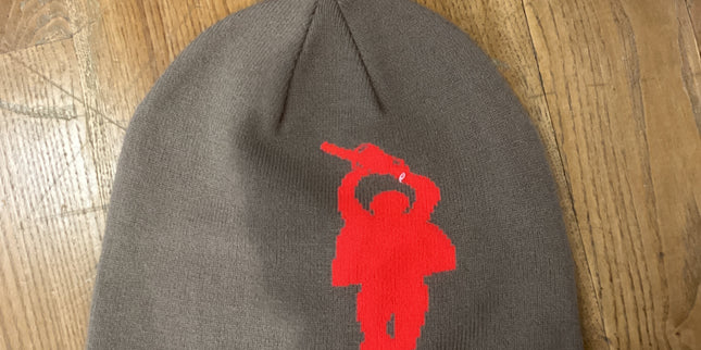 333 half evil brown beanie