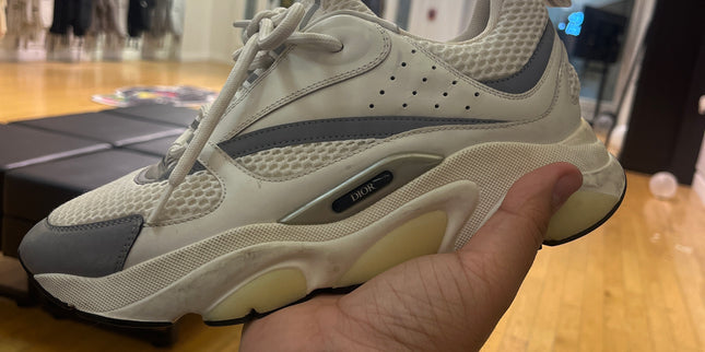 Dior white grey Pre Owned No Box