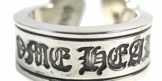 Chrome Hearts Large Scroll Banner Ring