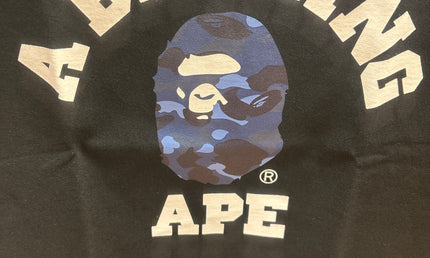 Bape Tee College Logo Black