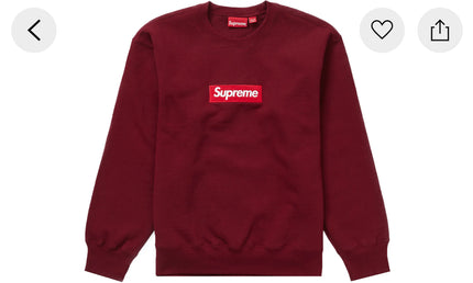 Supreme Crewneck Box Logo Red