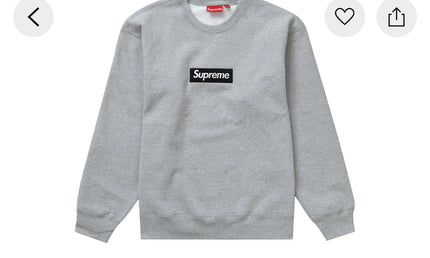 Supreme Crewneck Box Logo Grey
