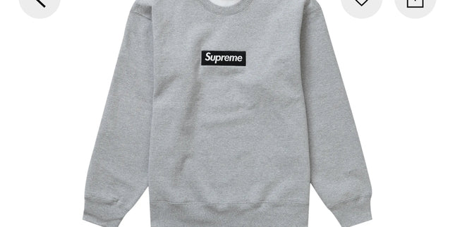 Supreme Crewneck Box Logo Grey