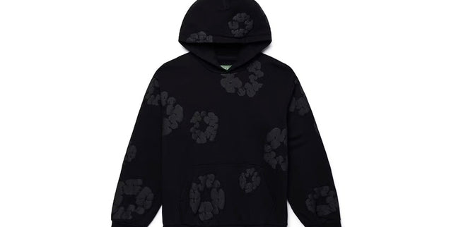 Denim Tears Cotton Wreath Hoodie Black Monochrome