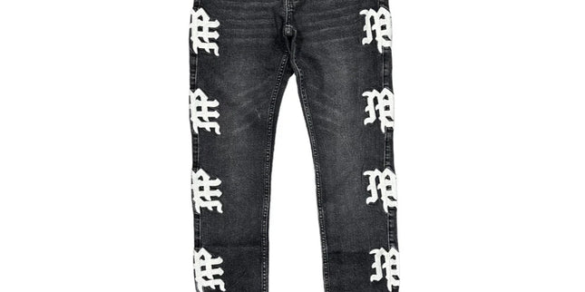 Mixed Emotion Monogram Denim Black Wash