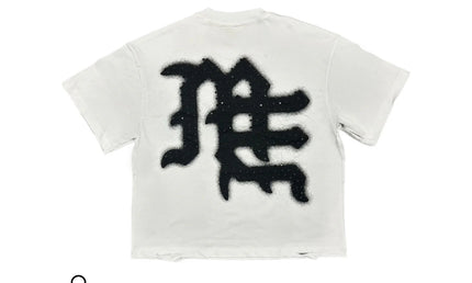 Mixed Emotion White End Rhinestone Tee